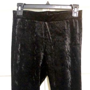 Women velvet leggings in black